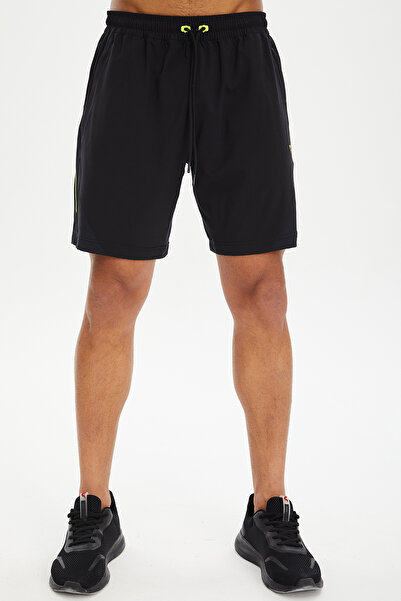 bilcee Erkek Siyah İnce Hafif Hızlı Kuruyan Ter Tutmayan Antrenman Training Fitness Sporcu Şortu 0228