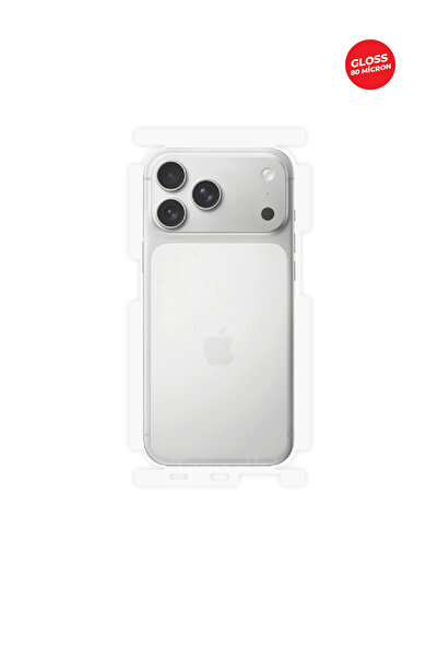 Wrapsol iPhone 17 Pro Max Parlak Arka ve Yan Koruyucu TPU Film