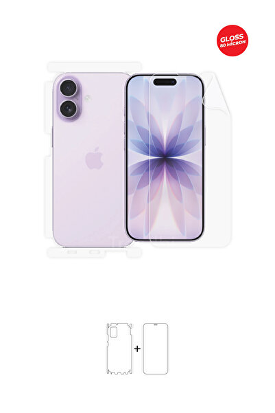 Wrapsol iPhone 17 Ekran, Arka ve Yan Koruyucu Fullbody Kaplama TPU Film