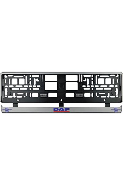 OEM Set 2 bucati, suport numar inmatriculare argintiu DAF II