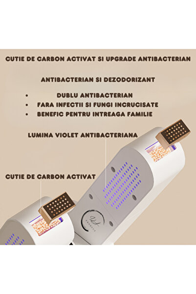 ILA PRODUCT Uscator electric incaltaminte si sosete, aer cald 360°, portabil, alb