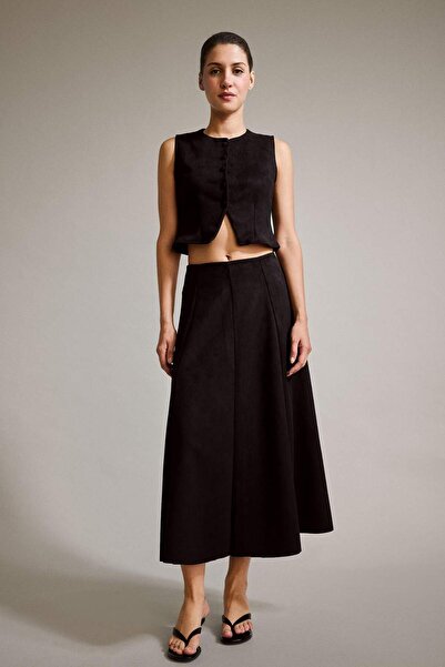 DeFacto Suede Midi Skirt G2744Ax25Au