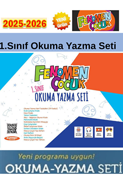 Fenomen Yayıncılık Fenomen Çocuk 1. Sınıf Okuma Yazma Seti 2025-2026 SEZON MÜFREDATI Yeni Maarif Müfredat