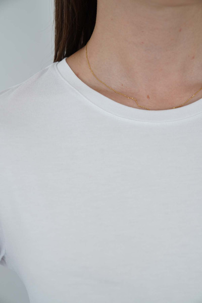 penyebizden Women's Crew Neck Viscose Lycra Long Sleeve T-Shirt-white