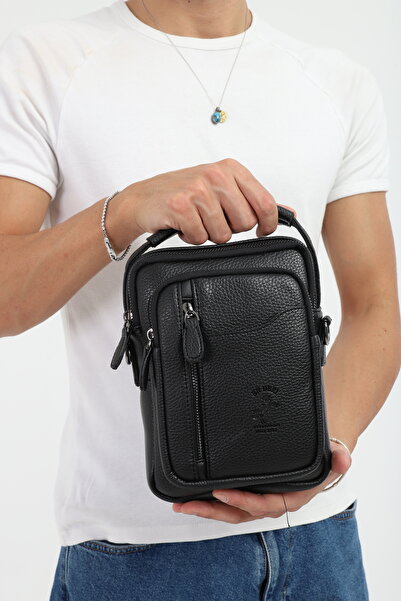 en deri Geantă de mână și de umăr pentru bărbați cu curea în cruce neagră Gea...