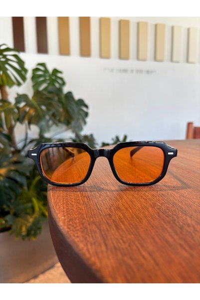 funeyes Roman Orange Glassed Black Frame Classic 2025 Black Men Women Sunglasses Unisex