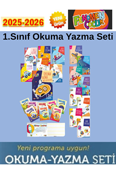 Fenomen Yayıncılık Fenomen Çocuk 1. Sınıf Okuma Yazma Seti 2025-2026 SEZON MÜFREDATI Yeni Maarif Müfredat