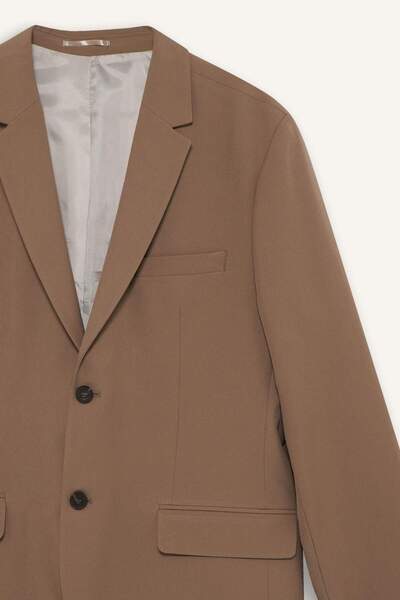 DeFacto Slim Fit Slim Fit Twill Buttoned Blazer Jacket F7232Ax25Au