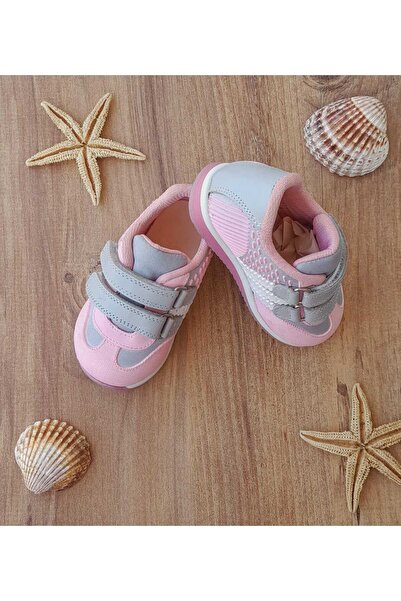SKY MODA Kız Bebek İlk Adım Ortopedik Kaymaz Taban Spor Ayakkabı