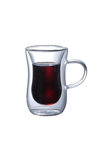 Choice1 301-400ml With-handle-80ML Double Wall Glass Transparent Coffee Mugs ...