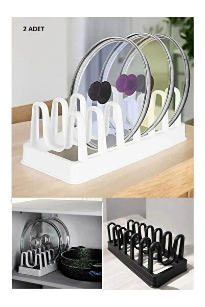 Genel Markalar 2 Adet 6 Bölmeli Lüks Plastik Tabaklık Kurutmalık Tencere Kapa...