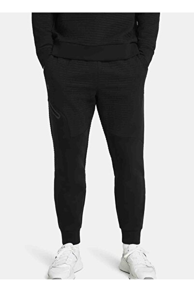 Under Armour Pantaloni de sport negri pentru bărbați cu talie normală 1386544-001 UA Unstoppable Flc Grid