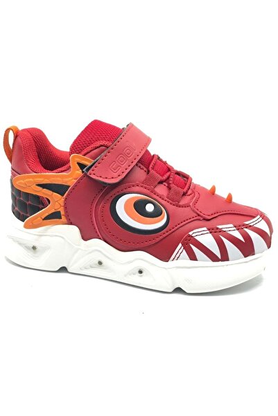 Kocamanlar Ayakkabı Cool Stego Lighted Orthopedic Children's Sports Shoes Red