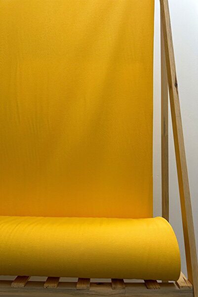 Soft Kare Panama Keteni Sıvı Geçirmez Sarı Renk Masa Örtüsü