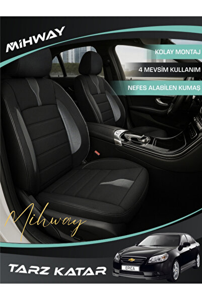 Mihway غطاء مقعد سيارة شيفروليه إبيكا من سلسلة BETELGEUSE باللون الأسود، مجمو...