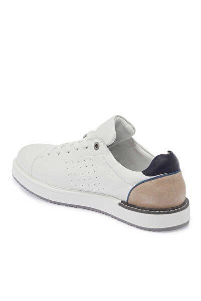 Tergan Beyaz Hakiki Deri Erkek Sneaker - E24I1AY56700-B69