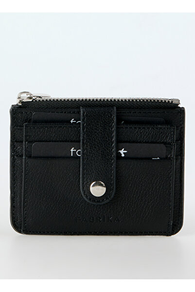 Fabrika Siyah Kadın Kartlık frk 533 Flt Deri Siyah