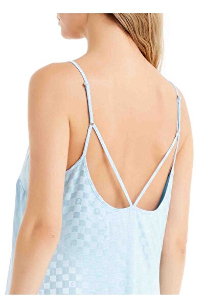 Blackspade Plain Blue Women's Nightgown 60486