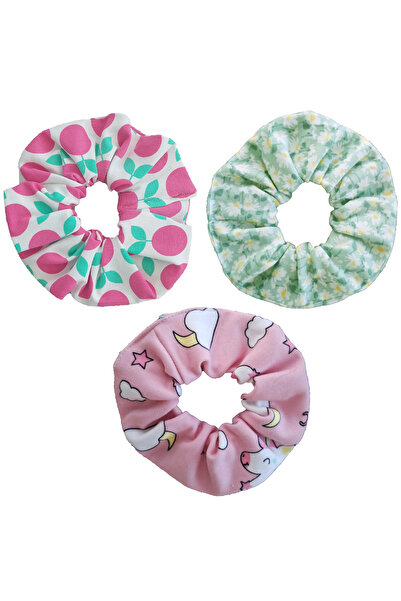 Baby Minik 3 bucăți din bumbac pieptănat și elastic Scrunchie Simit Scrunchie