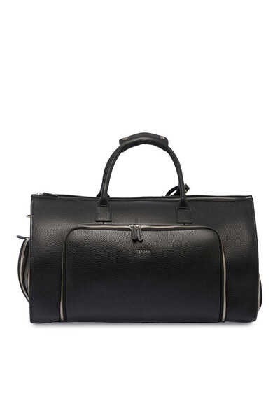 Tergan Siyah Hakiki Deri Unisex Seyahat Çantası - S1SC00021504-A41