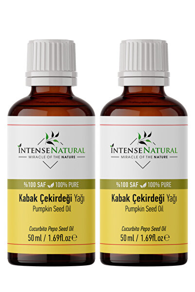 İntense Natural Kabak Çekirdeği Yağı Soğuk Sıkım 50 ml X 2 %100 Saf Ve Doğal ...