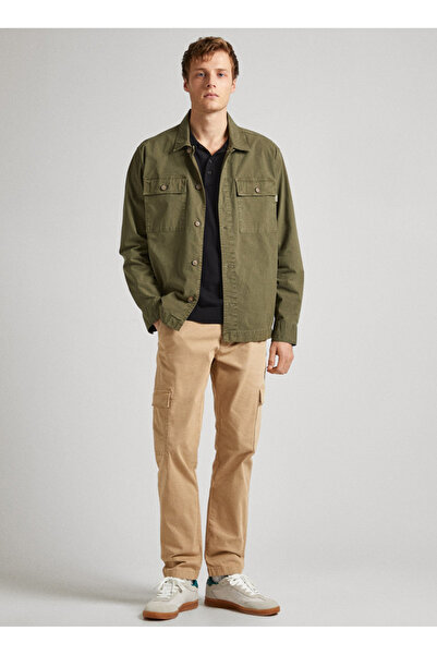Pepe Jeans Straight Paça Bej Erkek Kargo Pantolon PM211641-840 SLIM CARGO TWILL