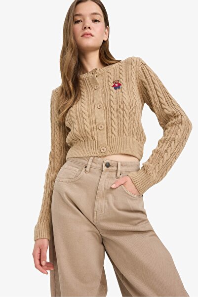 DeFacto Coool Regular Fit Crew Neck Buttoned Knitwear Cardigan E8237Ax25Wn