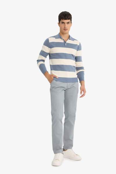 DeFacto Regular Fit Regular Cut Pocketed Straight Leg Chino Trousers D7349Ax25Au