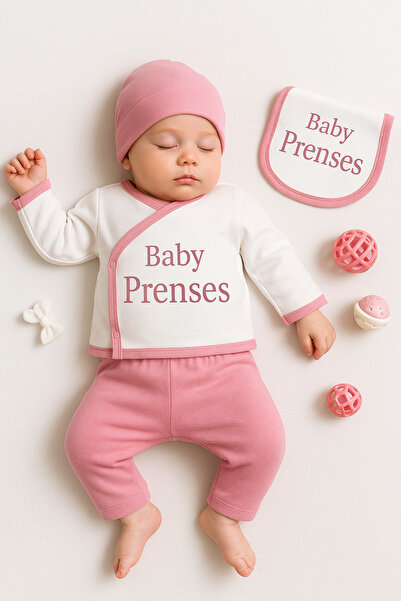 bebekpare بيبي برينسيس - طقم خروج من المستشفى، 100% قطن