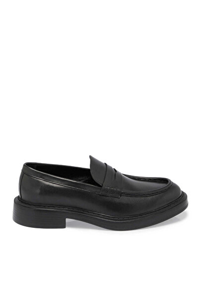 Tergan Siyah Hakiki Deri Erkek Loafer - E24S1AY57041-A43