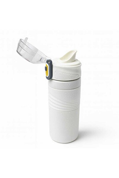 Dekorasyaa ترمس ستانلس ستيل مانع للتسرب - أبيض - 550 مل - قفل