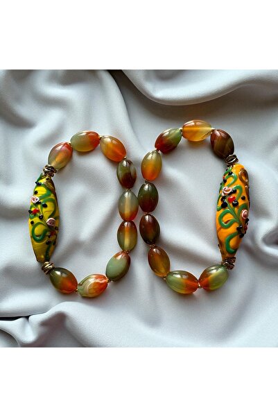 MODA أورورا بلوم ~ سوار نسائي ملون من حجر العقيق الطبيعي |   خرز زجاجي مصنوع ...