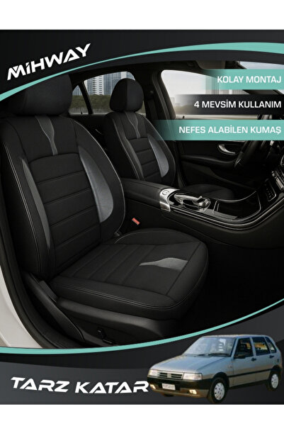 Mihway غطاء مقعد سيارة فيات فيات أونو من سلسلة BETELGEUSE باللون الأسود، مجمو...