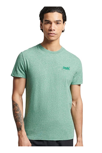 SUPERDRY Bisiklet Yaka Yeşil Erkek T-Shirt M1011245AB8J_ESSENTIAL LOGO EMB TEE
