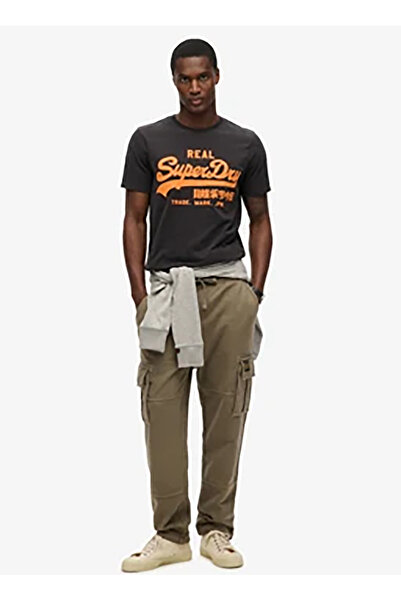 SUPERDRY Bisiklet Yaka Siyah Erkek T-Shirt M1011993AAWF_NEON VL GRAPHIC T SHIR