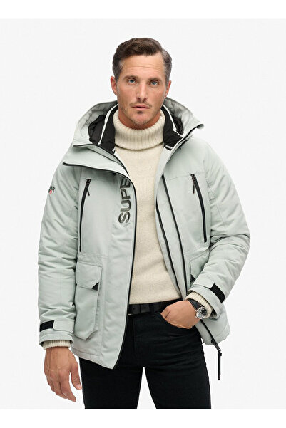 SUPERDRY Gri Erkek Mont M5011922A2WW_HOOD ULTIMATE EMB WIND