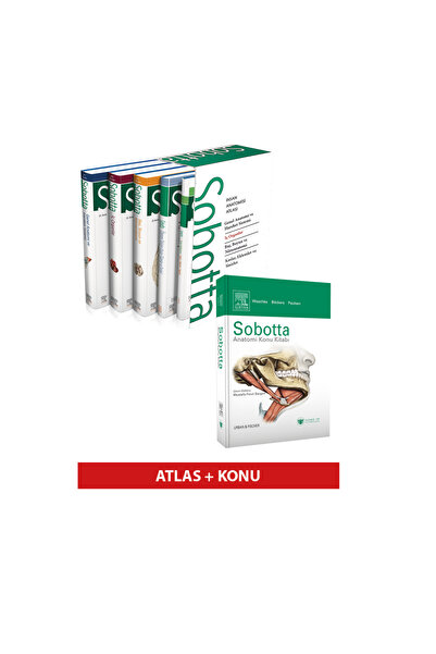 Güneş Tıp Kitabevleri Sobotta Anatomi Atlası 4 Cilt Set (13. En Son Türkçe Baskı) + Sobotta Konu Kitabı