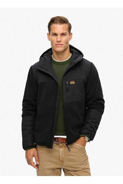 SUPERDRY Siyah Erkek Mont M5011979AAVB_HOOD EXPEDITION BORG H