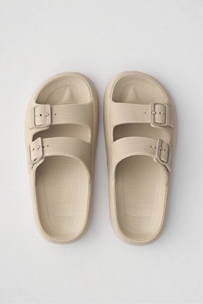 OZYO Lily Kemik Çift Bant Eva Platfrom Günlük Yazlık Plaj Terliği