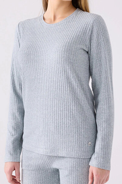 Pierre Cardin Kadın Mavi Uzun Kol Pijama Takım