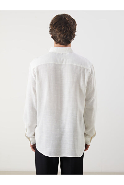 LC Waikiki Slim Fit Long Sleeve Dobby Men's Shirt