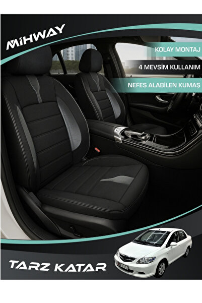 Mihway غطاء مقعد BETELGEUSE باللون الأسود لسيارة هوندا سيتي 2006-2009 مجموعة ...
