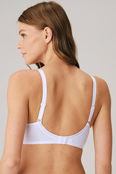 civetta Balensizlohusa Front Opening Soft Sponge White Nursing Bra