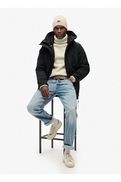 SUPERDRY Siyah Erkek Mont M5011922A02A_HOOD ULTIMATE EMB WIND