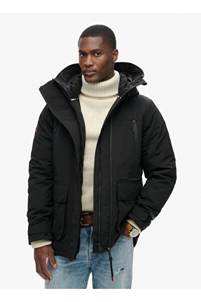 SUPERDRY Siyah Erkek Mont M5011922A02A_HOOD ULTIMATE EMB WIND