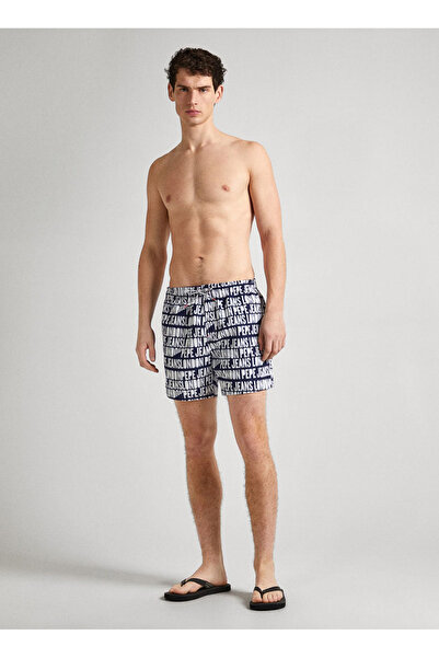 Pepe Jeans Lacivert Erkek Şort Mayo PMB10384 595 AO LOGO SWIMSHORT