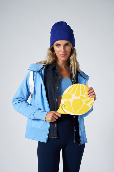 bilcee Темно-синя органічна бавовняна жіноча спортивна кофта - 0728