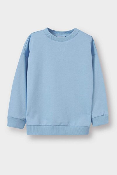DeFacto Erkek Bebek Bisiklet Yaka Basic Düz Sweatshirt A7343A525AU