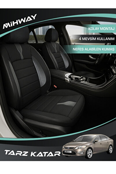 Mihway غطاء مقعد من سلسلة BETELGEUSE باللون الأسود لسيارة فورد مونديو موديل 2...