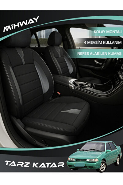 Mihway غطاء مقعد هيونداي إكسل من سلسلة BETELGEUSE باللون الأسود، مجموعة كاملة